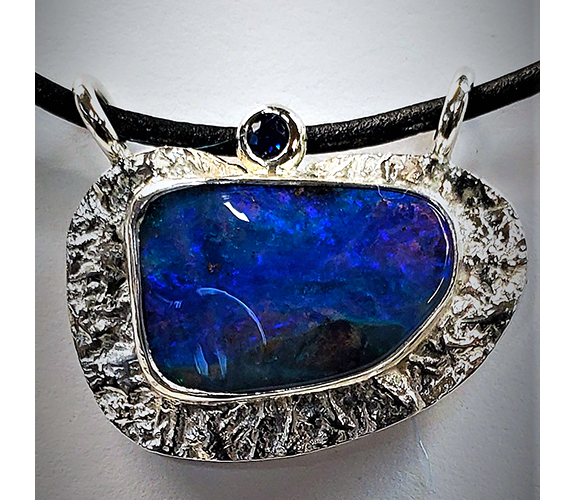 "Boulder Opal and Sapphire Pendant" - Jeff Mckenzie